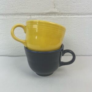 Fiestaware Coffee Mugs Sunflower Cobalt Blue